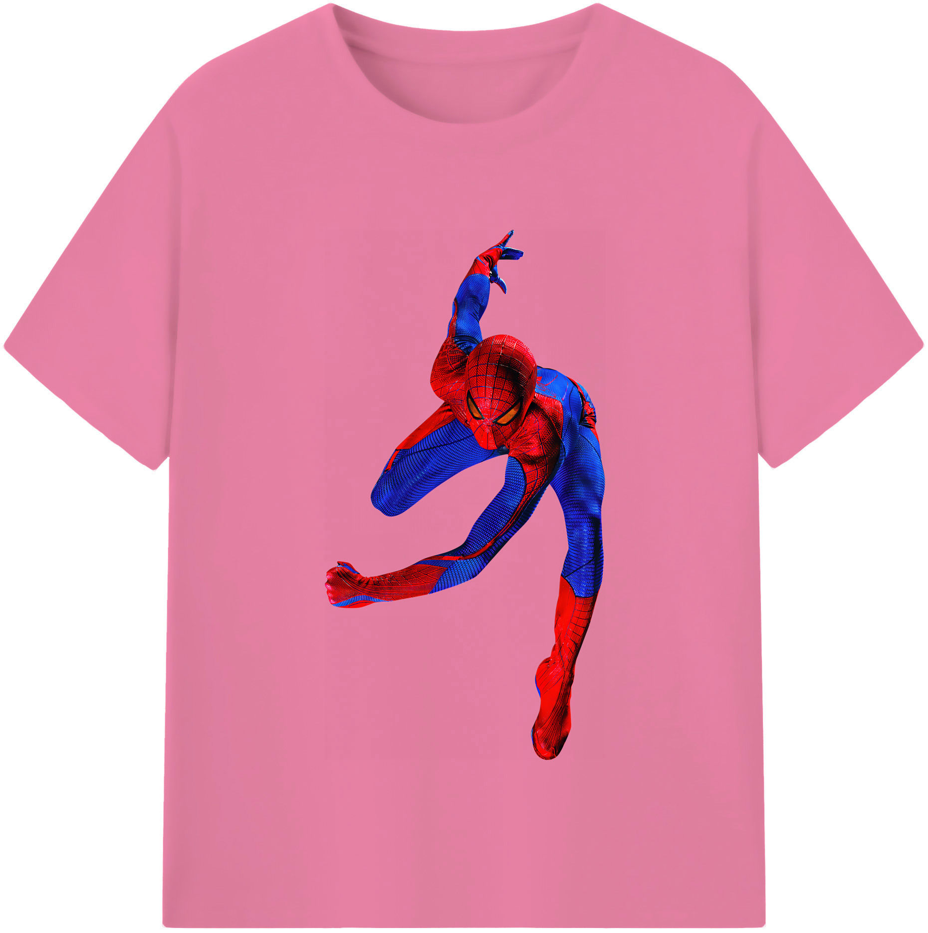 （画像用） Spider Man スパイダーマン 綿100％半袖Tシャツ（フロントプリント）